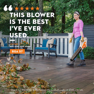 STIHL® BGA 57 Battery Blower Set | 36V | Up to 365 CFM / 123 MPH Air Velocity