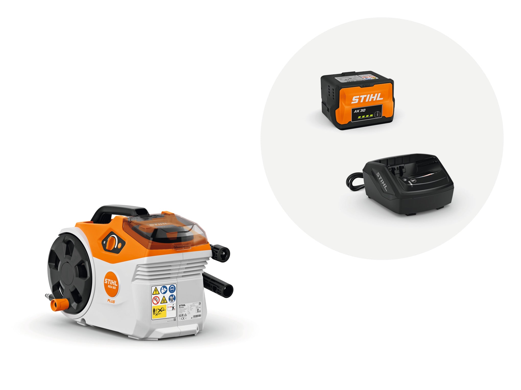 STIHL® – REA 60 PLUS Pressure Washer | 36V Battery‑Powered | Battery and Charger Included